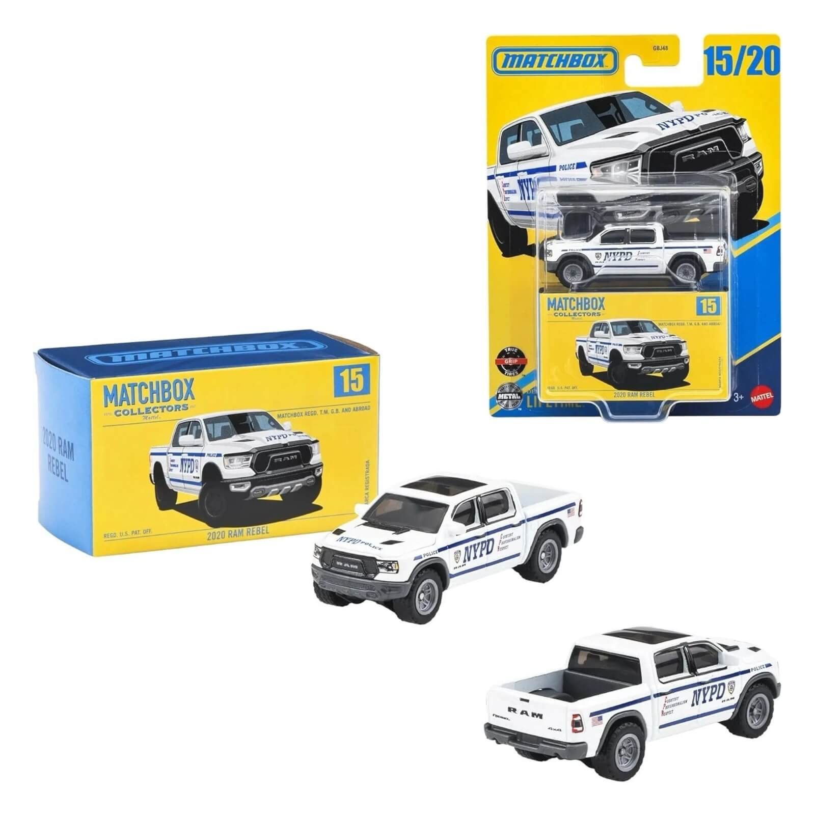 MATCHBOX 2020 RAM REBEL NYPD ミニカー 新品未使用品 Xe mô hình bán tải Cảnh sát New York Matchbox Collectors 2020 RAM